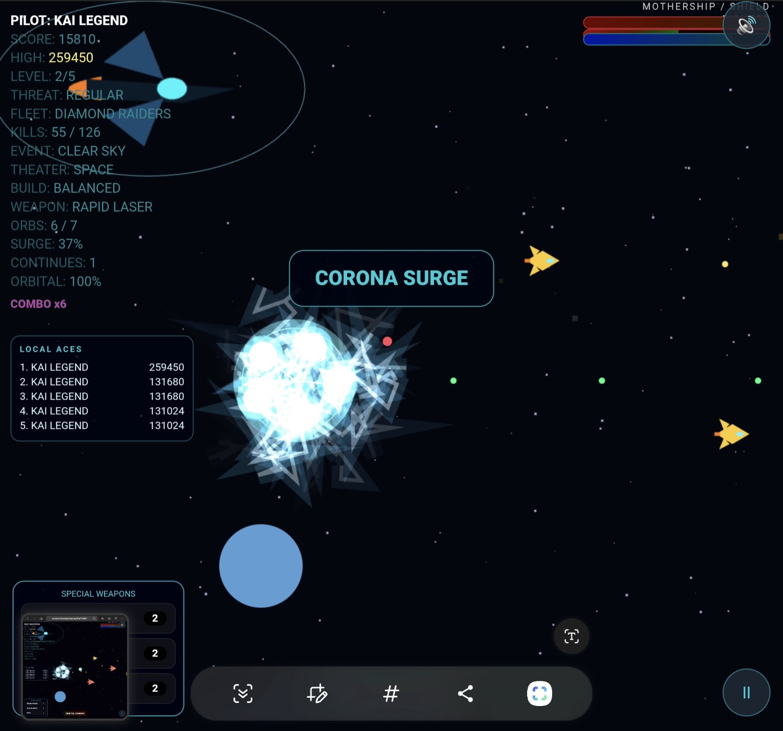 Mother Ship Defense